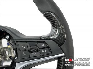 Alfa Romeo Stelvio Steering Wheel Trim - Carbon Fiber - Thumb Grip Cover Set - Pre 2020 Alfa Romeo Stelvio Steering Wheel Trim - Carbon Fiber - Thumb Grip Cover Set - Pre 2020